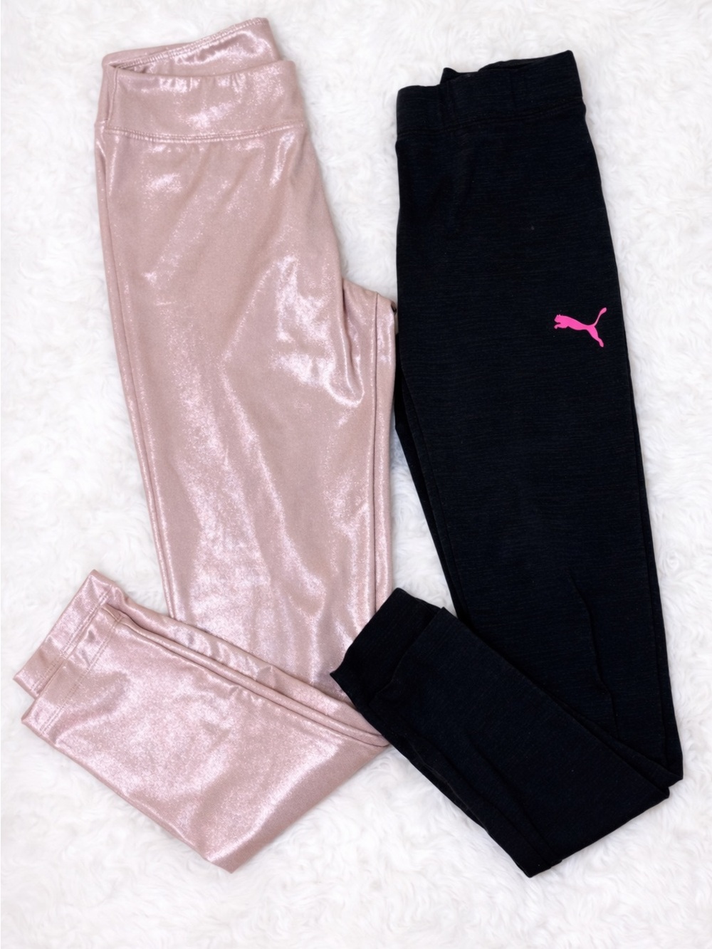 Puma & Cat & Jack Girls Leggings Bundle L 10/12
